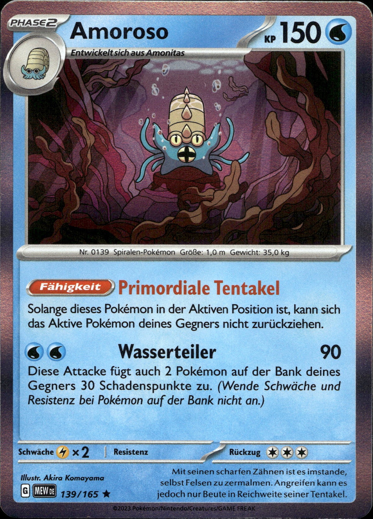 Amoroso 139/165 Holo Deutsch – Vorderseite