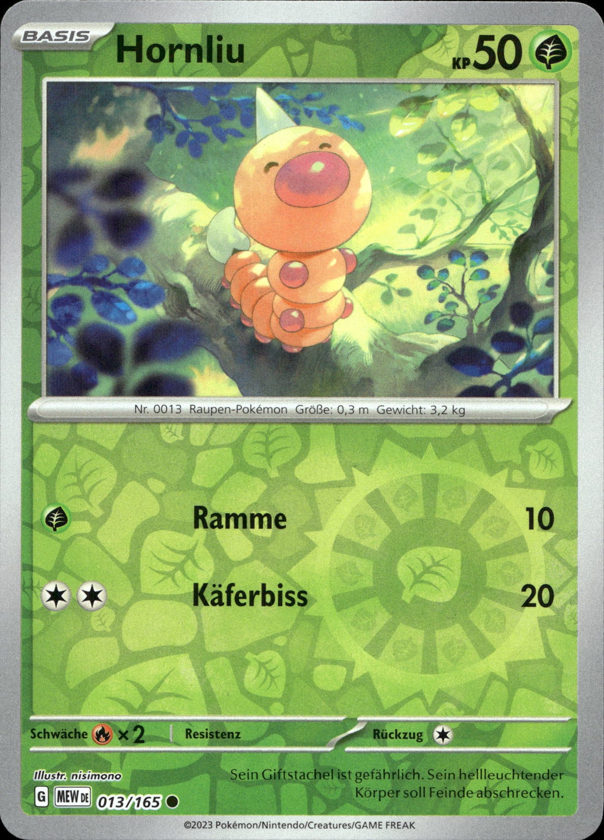 Hornliu 13/165 Reverse Holo Deutsch – Vorderseite
