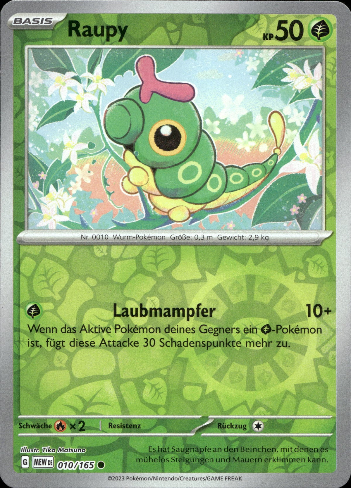 Raupy 10/165 Reverse Holo Deutsch – Vorderseite