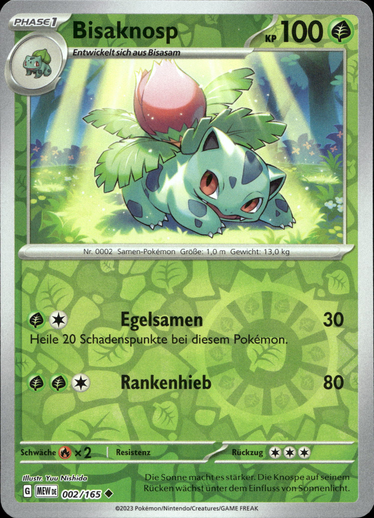 Bisaknosp 2/165 Reverse Holo Deutsch – Vorderseite