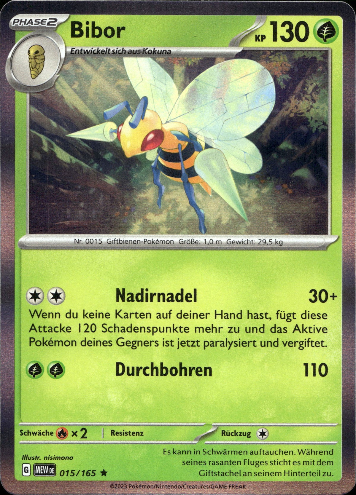 Bibor 15/165 Holo Deutsch – Vorderseite