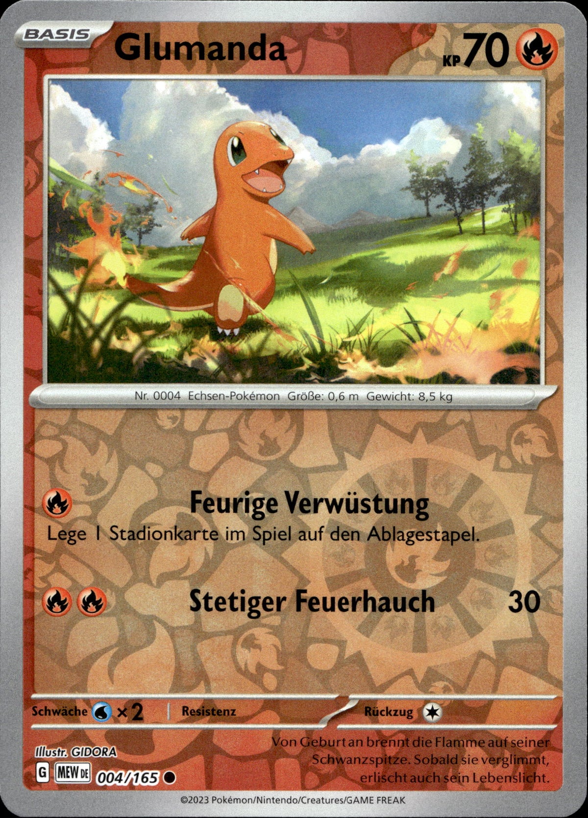 Glumanda 4/165 Reverse Holo Deutsch – Vorderseite