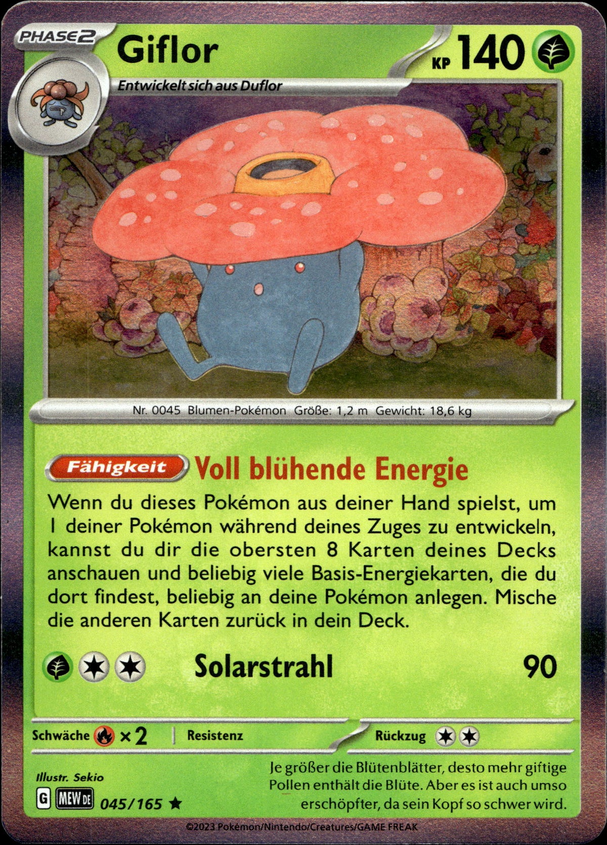 Giflor 45/165 Holo Deutsch – Vorderseite