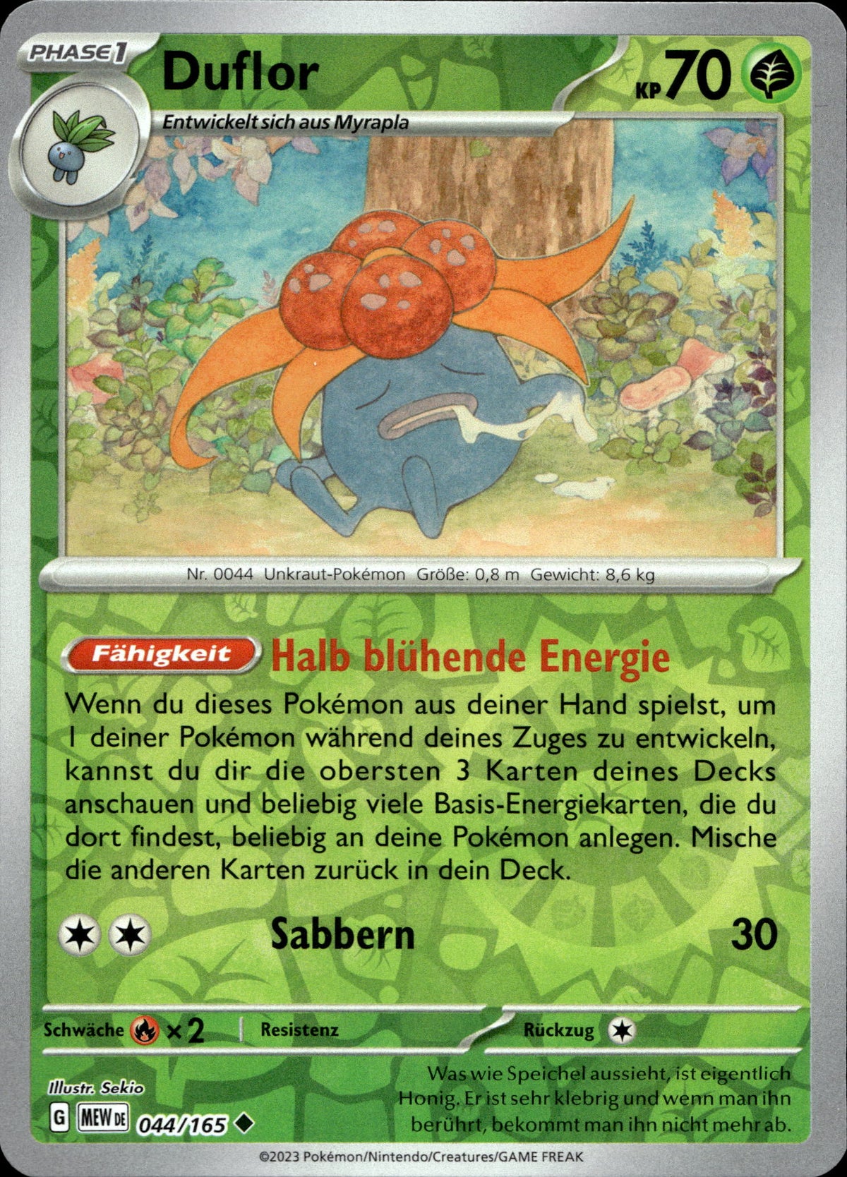Duflor 44/165 Reverse Holo Deutsch – Vorderseite