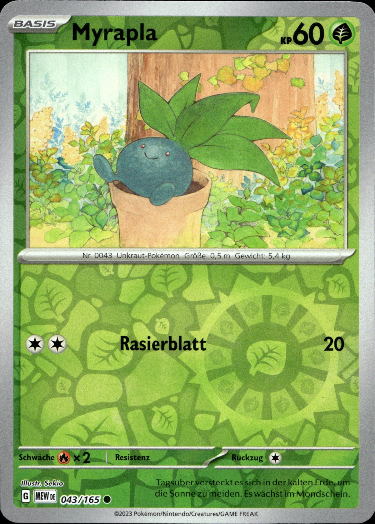 Myrapla 43/165 Reverse Holo Deutsch – Vorderseite