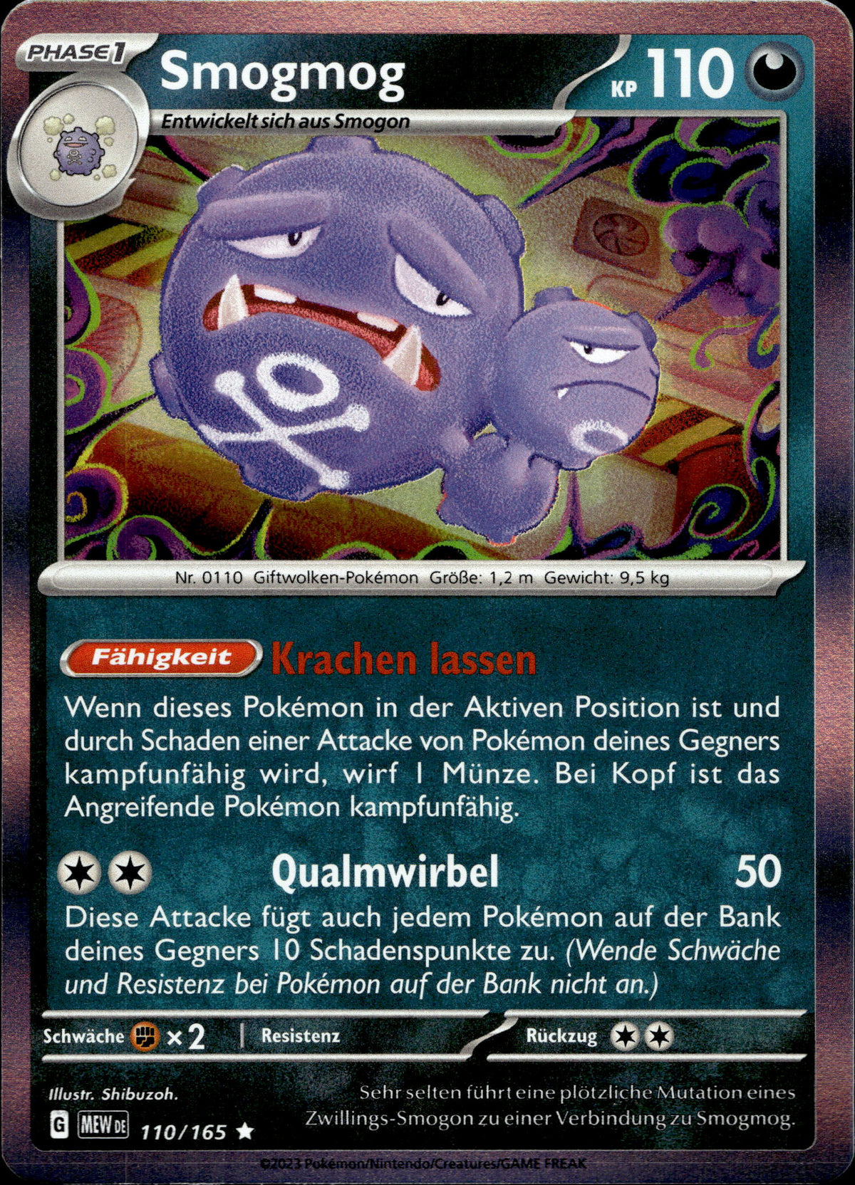 Smogmog 110/165 Holo Deutsch – Vorderseite