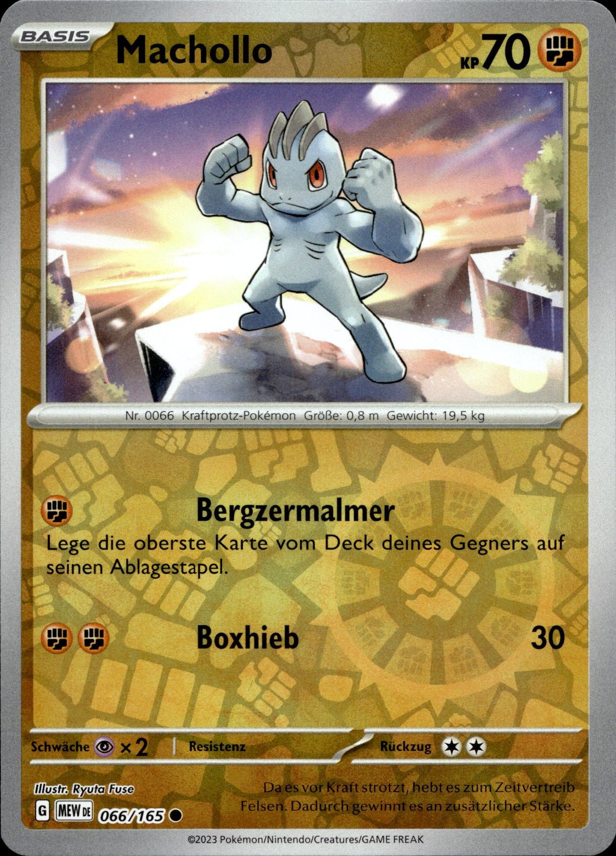 Machollo 66/165 Reverse Holo Deutsch – Vorderseite