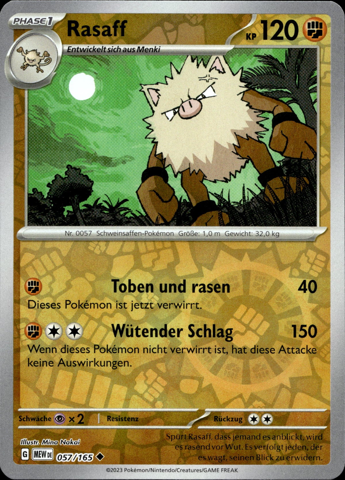 Rasaff 57/165 Reverse Holo Deutsch – Vorderseite