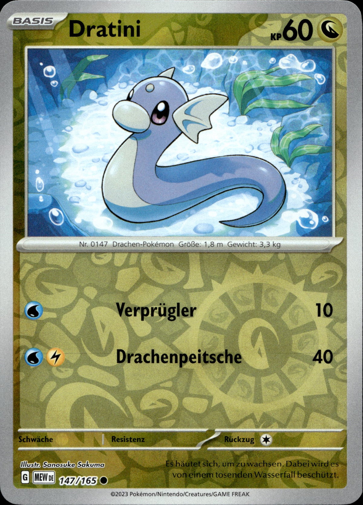 Dratini 147/165 Reverse Holo Deutsch – Vorderseite