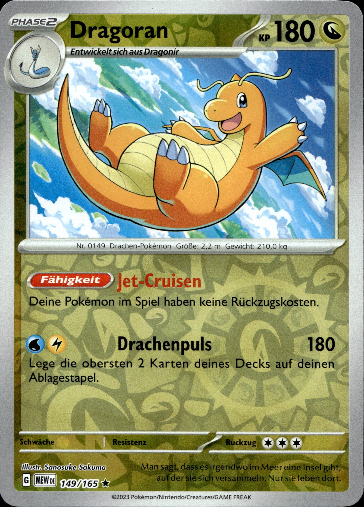 Dragoran 149/165 Reverse Holo Deutsch – Vorderseite