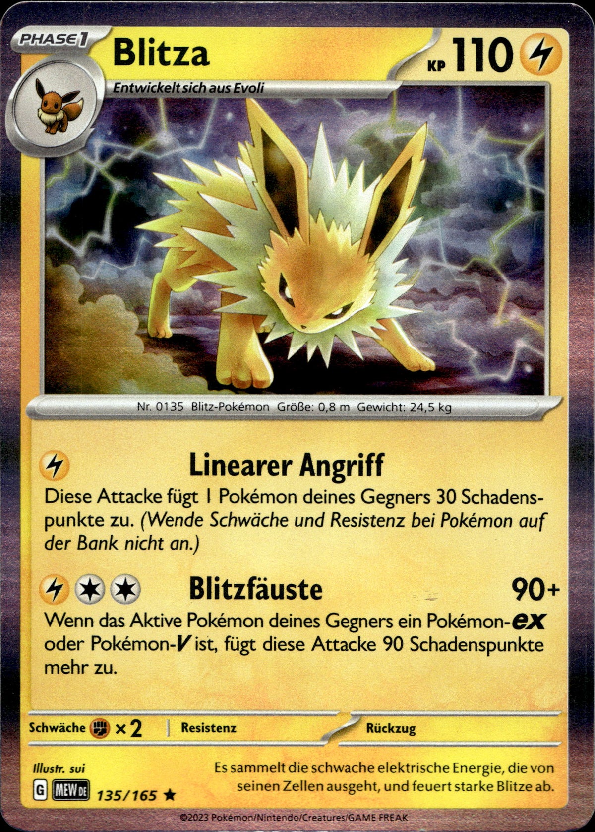 Blitza 135/165 Holo Deutsch – Vorderseite