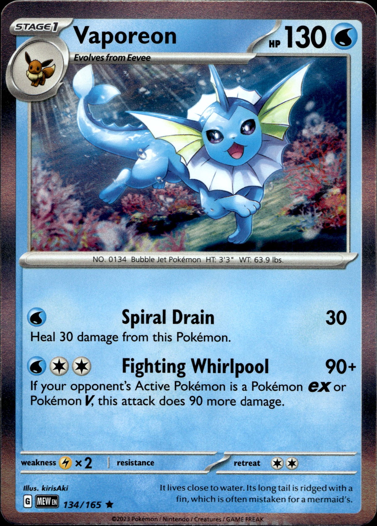 Aquana 134/165 Holo Englisch – Vorderseite