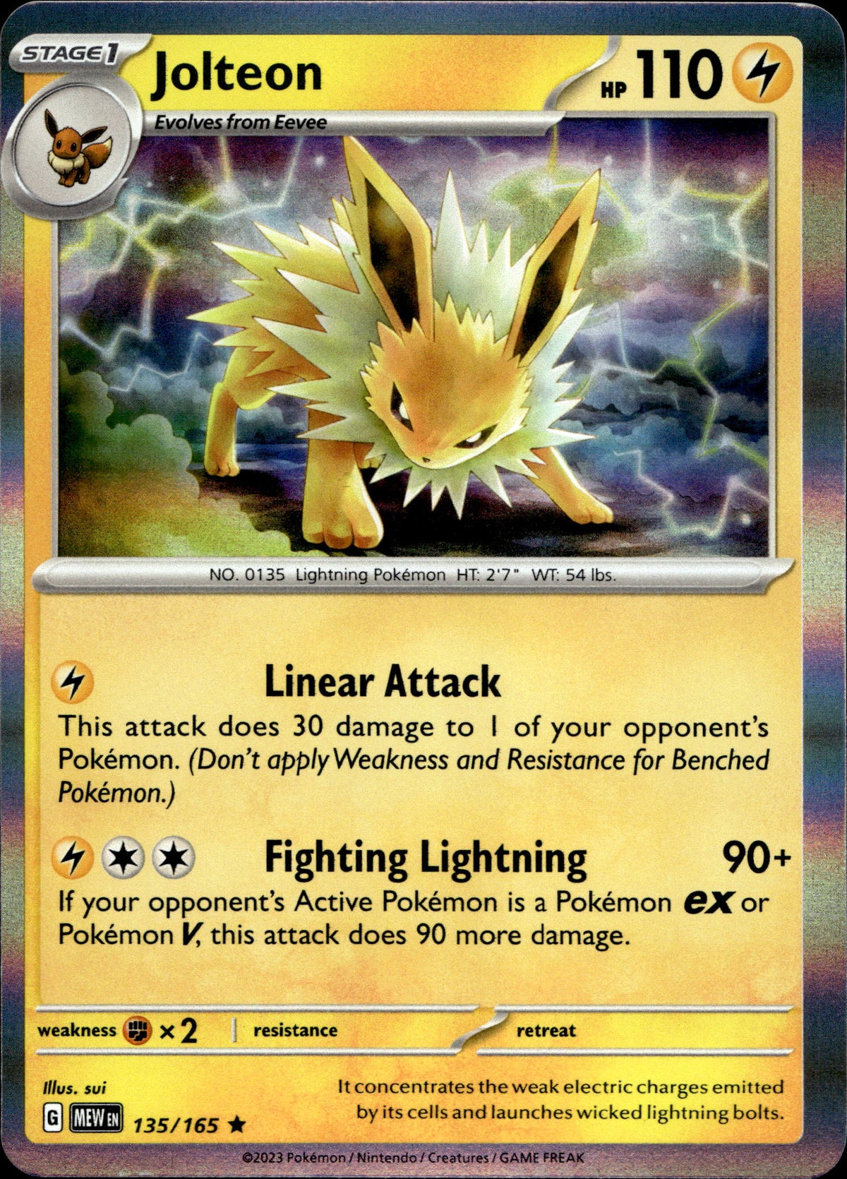 Blitza 135/165 Holo Englisch – Vorderseite