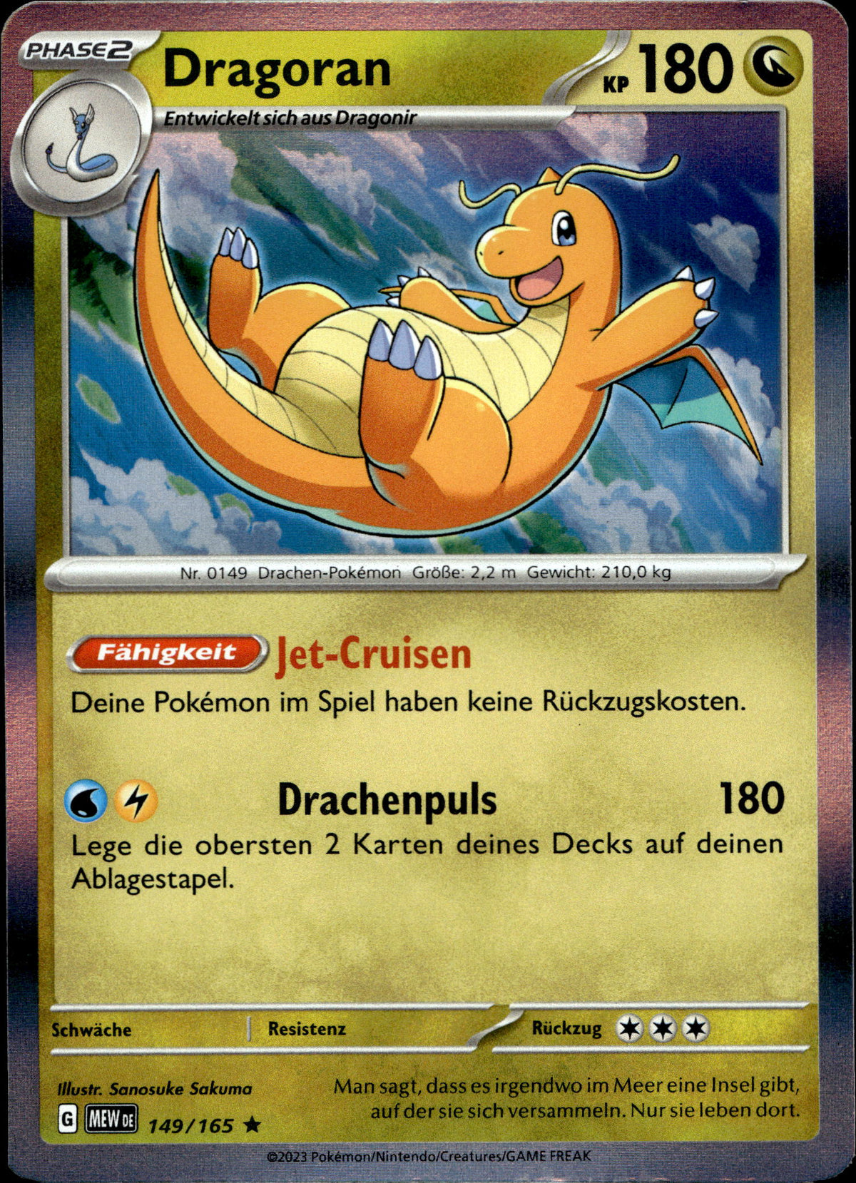 Dragoran 149/165 Holo Deutsch – Vorderseite