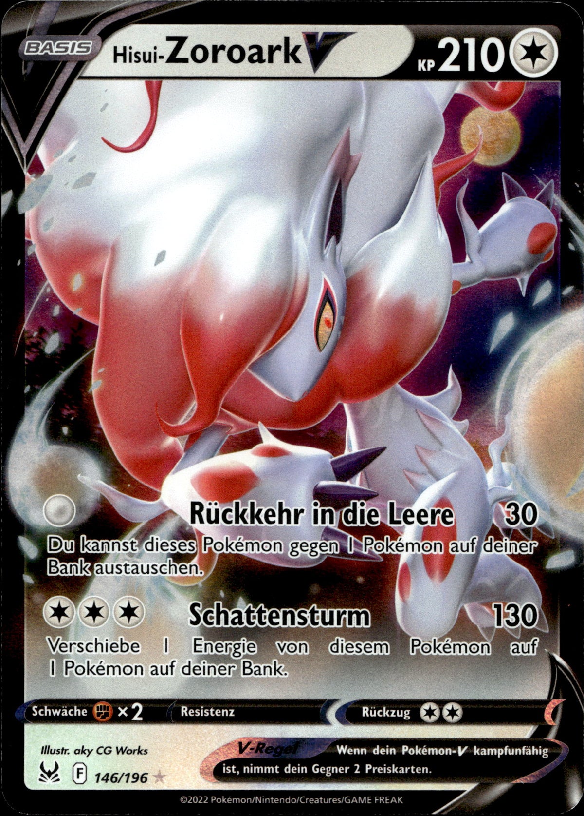 Hisui-Zoroark V 146/196 Deutsch – Vorderseite