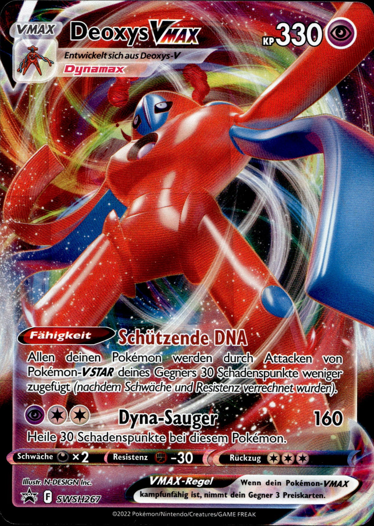 Deoxys VMAX SWSH267 Deutsch – Vorderseite