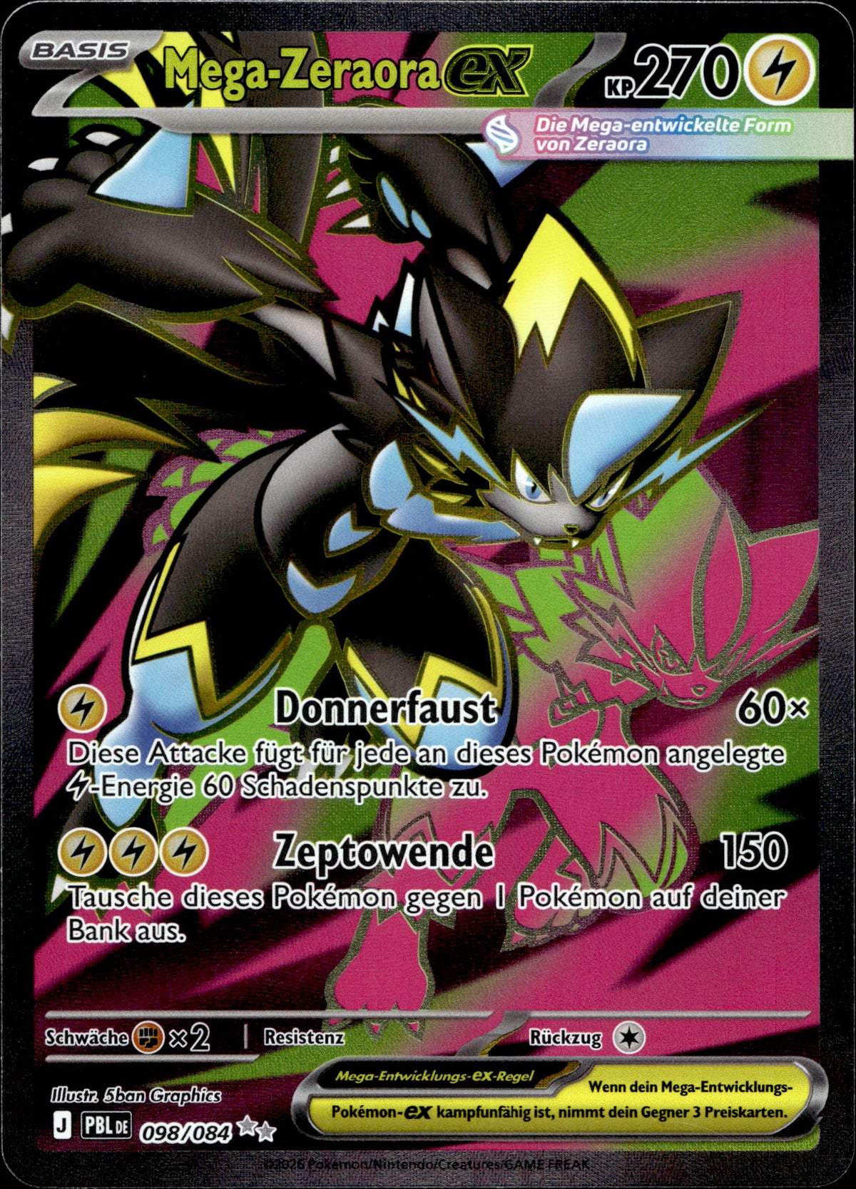 Mega-Zeraora ex 98/84 Deutsch – Vorderseite