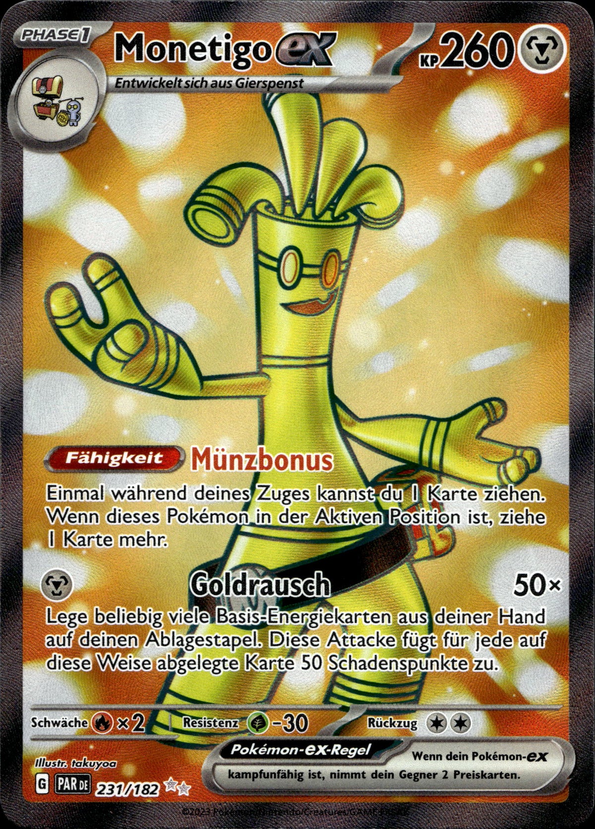 Monetigo ex 231/182 Deutsch – Vorderseite