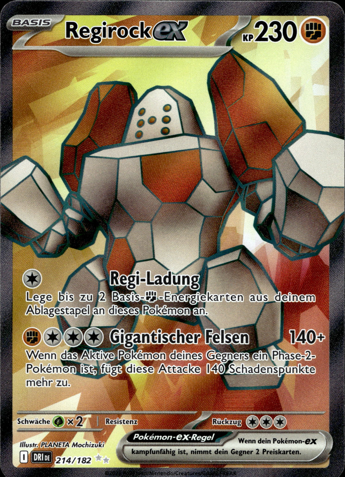 Regirock ex 214/182 Deutsch – Vorderseite
