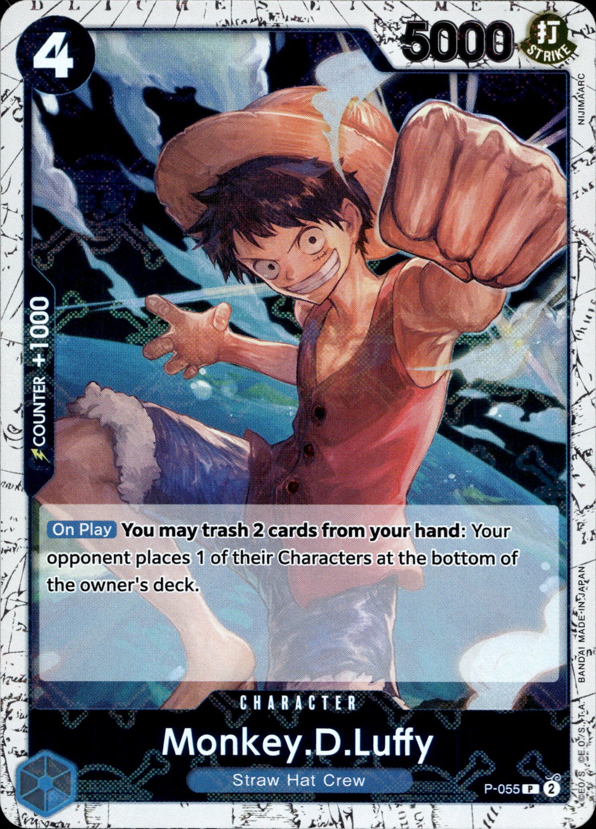 Monkey.D.Luffy P-055 Englisch – Vorderseite