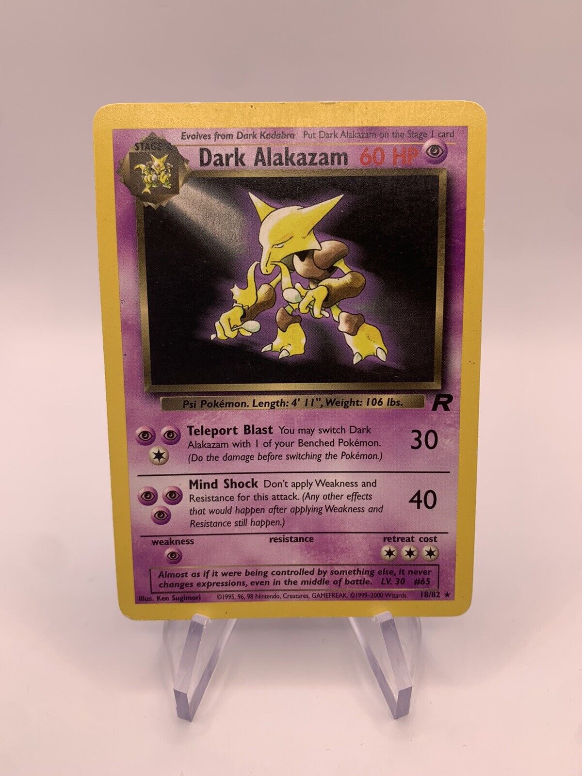 Pokemon Card Dark Simsala 18/82 English