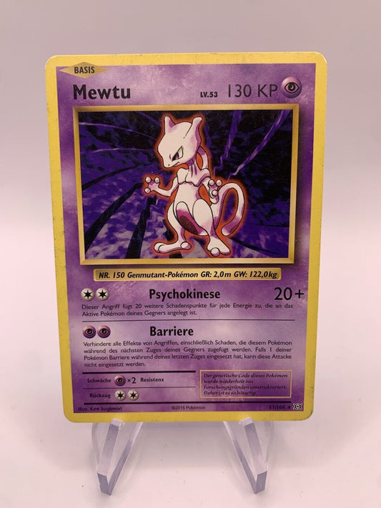 Pokemon Karten Mewtu Deutsch 51/108