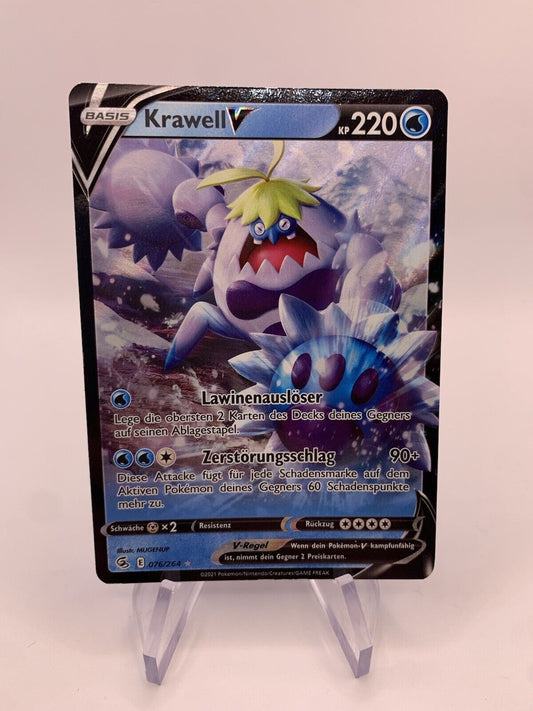 Pokémon Karte V Krawell 76/264 Deutsch