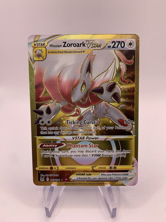 Pokémon Card VStar Gold Hisui-Zoroark 213/196 English