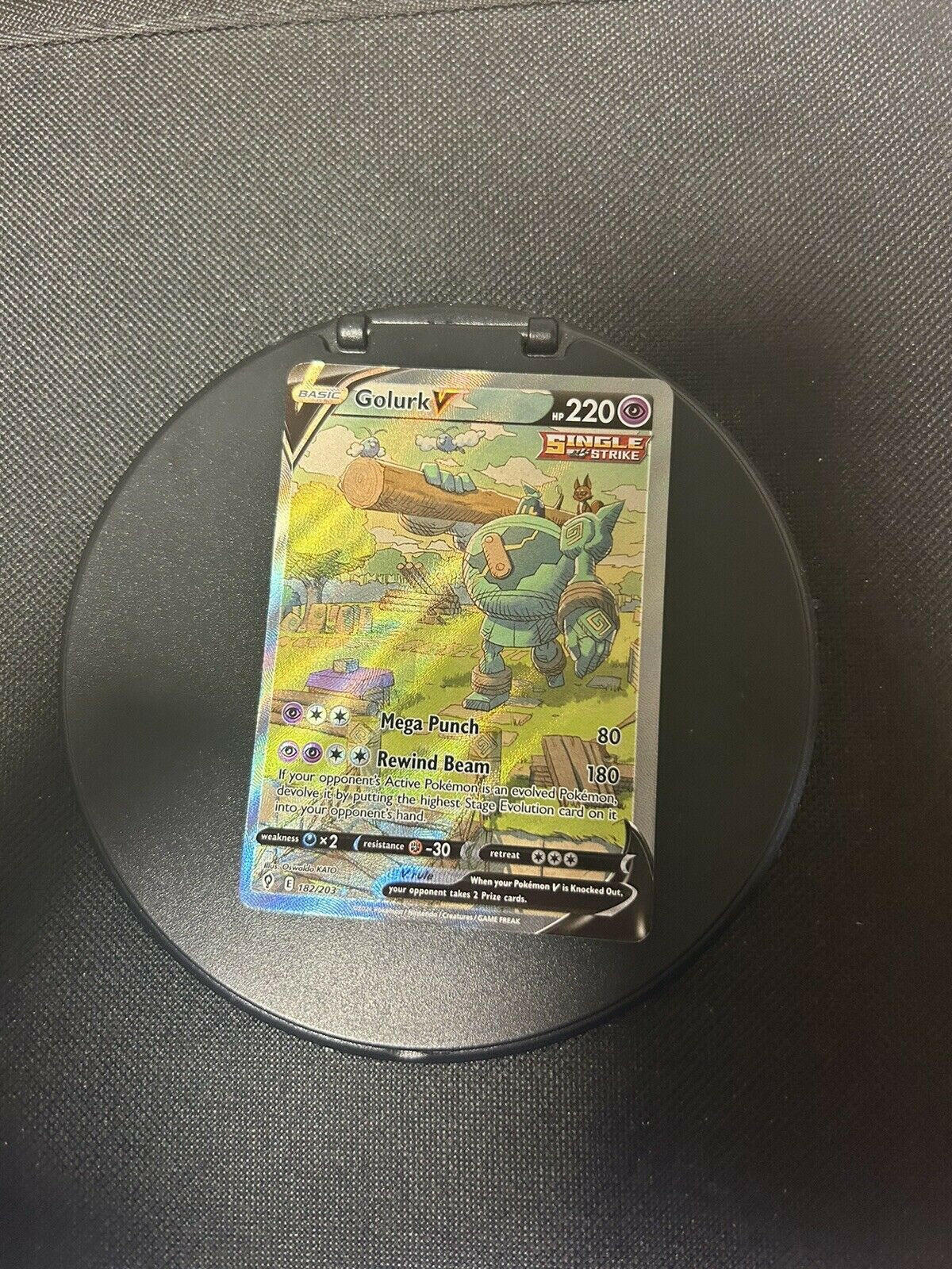 Pokemon Karte Golurk V 182/203 Evolving Skies Ultra Rare Englisch Alt Art