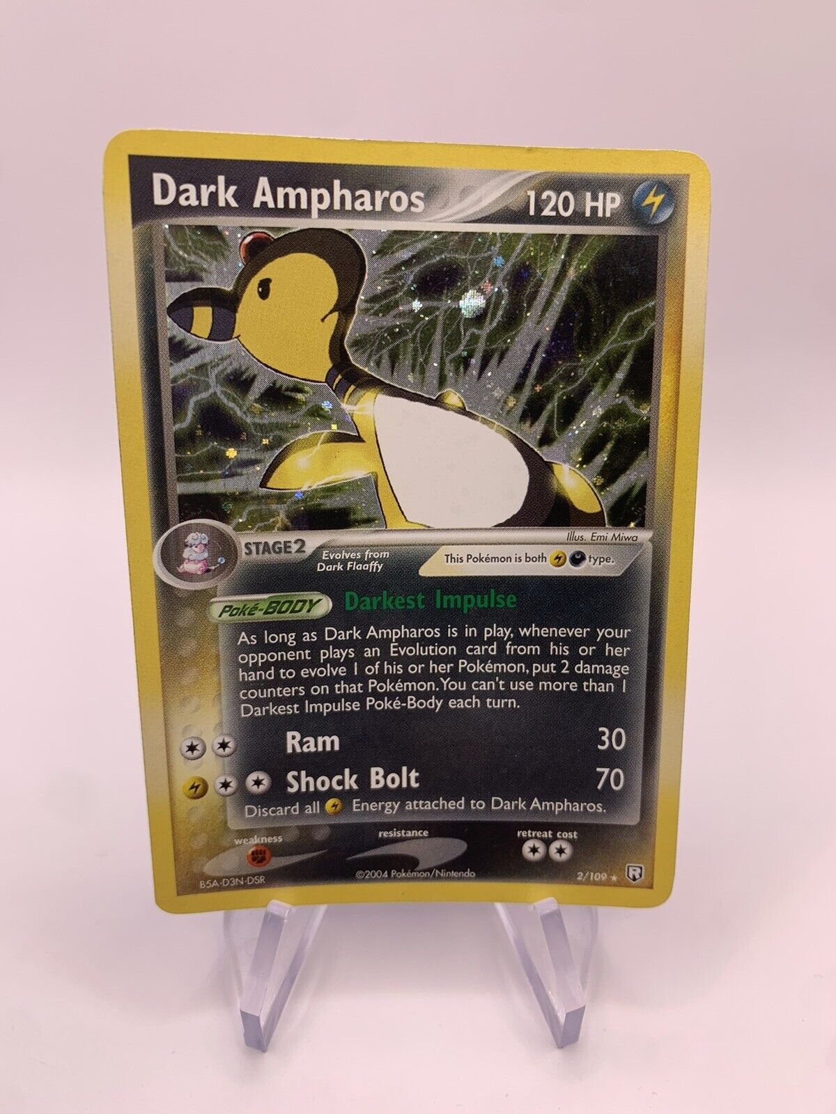 Pokemon Karte Holo Dunkles Ampharos 2/109 Rocket Return Englisch