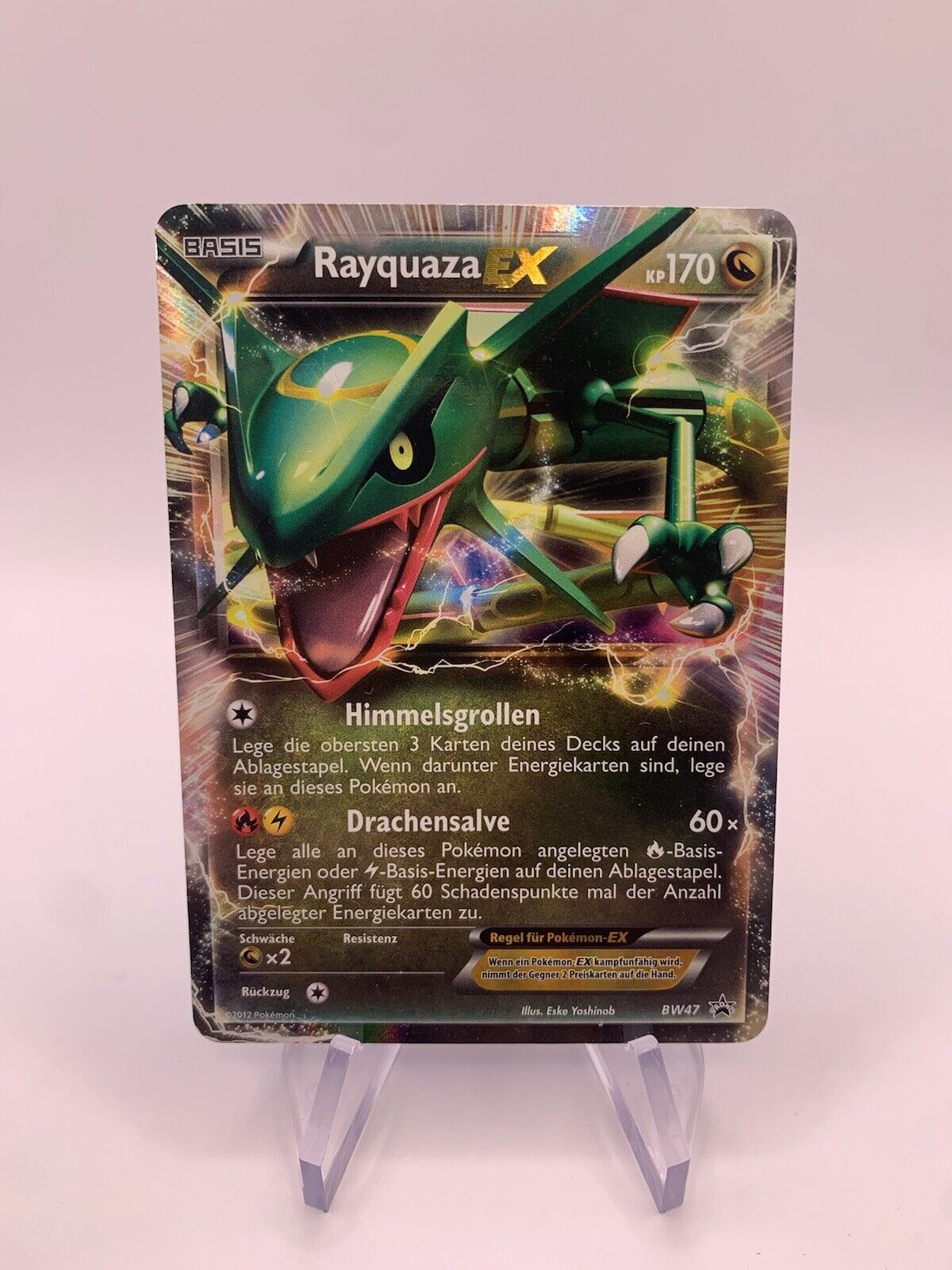 Pokémon Card EX Promo Rayquaza BW47 German