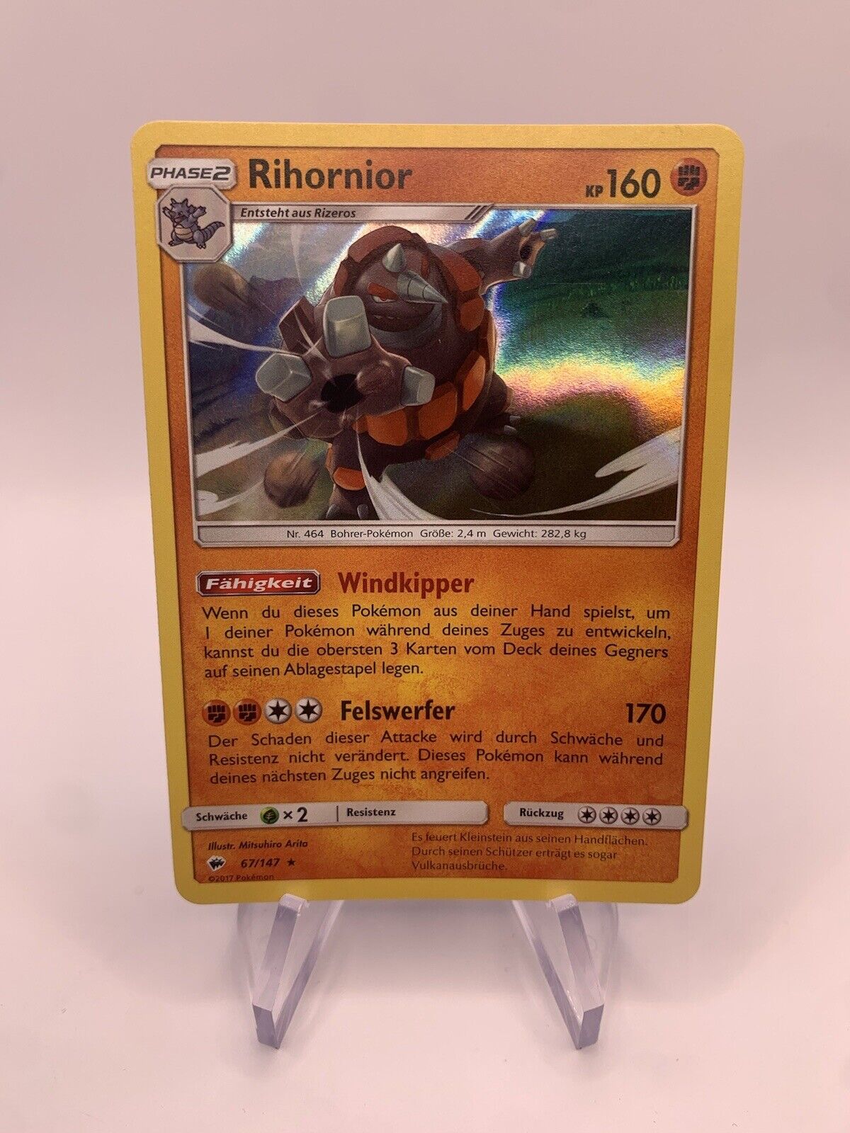 Pokemon Card Holo Rhyhornior 67/147 German